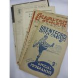 1946/47 Wolverhampton Wanderers, a collection of 8 away football programmes, in various, but fair to