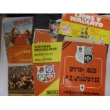 Rugby Union, The British Lions, a collection of 5 programmes from the teams tours of New Zealand,