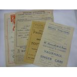 Tottenham Hotspur, a collection of 4 away football programmes in various condition, 1944/45 Chelsea