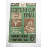 1947 Scottish Cup Final, Aberdeen v Hibernian, At Hampden Park, An official programme from the