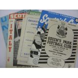 A collection of 13 Scottish Football programmes, including 1952/52 Queens Park v Hamilton, 1961