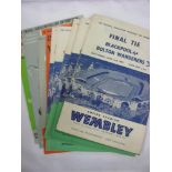 FA Cup Finals, a collection of 16 football programmes from the games played at Wembley 1953 to 1968,