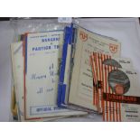 A collection of 100 football programmes in various condition, from the 1950's & 1960s includes,