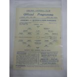 1942/43 Football League Cup South S/F, Arsenal v QPR, a programme from the game played at Chelsea on