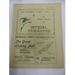 1923/24 Bradford City v Hull City, a programme from the game played on 12/04/1924, ex bound volume