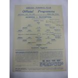 1943 Football League War Cup Final, North v South, Arsenal v Blackpool, a programme from the game