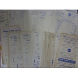 Birmingham City Reserves & Youth Single Sheets, 135 Football programmes for the 1950's and 1960's,