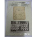 Autographs, Cricket, 1947 South Africa, Tour of England, an album page of 18 signatures, including