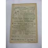 1921/22 Burnley Reserves v Bradford City Reserves, a programme for the game played on 19/11/1921, ex