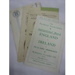 England, a collection of 4 football programmes from home games played at various venues, 1945