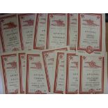1948/49 Arsenal Reserves, a collection of 13 home football programmes