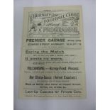 1922/23 Burnley v Newcastle, a programme from the game played on 14/10/1922, ex bound volume, in