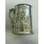 1993 FA Cup Final, Arsenal v Sheffield Wednesday, a pewter tankard commemorating the game, shows the