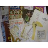 Real Madrid, a collection of football programmes and tickets for games involving the club, to