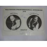 Snooker, 1973 Watney's Professional Snooker Evening, An Autographed Picture Card/Programme for the