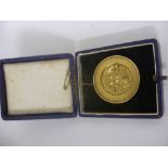 1930 South Wales & Monmouthshire Football Association, a gold medal engraved on the back, Mr T E