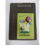 1958 World Cup, Sweden, Semi-Final, Brazil v France, a programme for the game played in Solna on