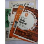 Arsenal, in the Inter Cities Fairs Cup, a collection of football programmes, Aways (3) 69/70