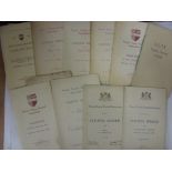 Surrey County Football Association, a fine collection of 9 menus from the Annual Council Dinners