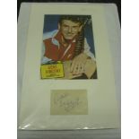 Pop Music, Gene Vincent, an autographed magazine picture, signed by Gene, nicely displayed on a