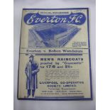 1936/37 Everton v Bolton Wanderers, a football programme from the game played on 09/01/37, in good