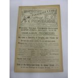 1921/22 Burnley Reserves v Preston Reserves, a programme from the game played on 12/11/1921, ex