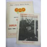 1966/67 European Cup Semi-Final, Dukla Prague v Celtic, a pair of programmes from both legs of the