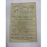 1921/22 Burnley v Bolton, a programme from the game played on 25/02/1922, ex bound volume, in good