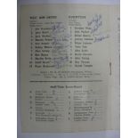 1963/64 West Ham Utd v Everton, an autographed programme from the game played on 19/10/1963, the