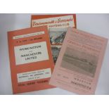 Manchester Utd, a collection of 3 away football programmes, all in the FA Cup, 1956/57