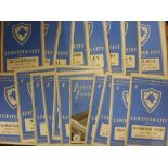 1954/55 Leicester City, a collection of 18 home football programmes, in various condition, to