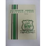 1964/65 FL Cup S/F, Plymouth Argyle v Leicester City, a programme from the game played on 10/02/