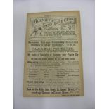 1921/22 Burnley v Sheffield Utd, a programme from the game played on 08/10/1921, ex bound volume, in