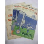 A collection of 3 England Schoolboys games all featuring Duncan Edwards, 1951 Scotland (At