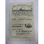 1947/48 Grimsby Town v Manchester Utd, a programme from the game played on 17/03/1948