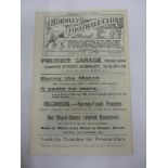 1922/23 Burnley v Aston Villa, a programme from the game played on 25/12/1922, ex bound volume, in