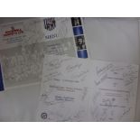West Bromwich Albion, Two Autographed Dinner Menu's, 27/06/2011 Former Players Association 'Golf