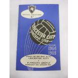 1964/65 FL Cup S/F, Leicester City v Plymouth Argyle, a programme from the game played on 20/01/