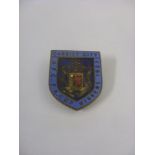 1927 Cardiff City, FA Cup Winners, a rare blue enamel badge, button hole back, in good condition,