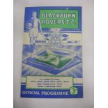 1961/62 Football League Cup Semi-Final, Blackburn v Rochdale, a programme from the game played on