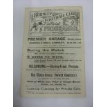 1922/23 Burnley Reserves v Bury Reserves, a programme from the game played on 30/12/1922, ex bound