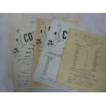 Notts Co Reserves, a collection of 20 single sheet reserve football programmes from 1958 to 1975