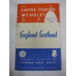 1938 England v Scotland, a programme for the game played at Wembley on 09/04/1938, rusty staples