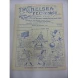 1924/1925 Chelsea v Leicester City, a programme from the game played on 08/09/1924, ex bound volume