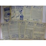 Birmingham City, a collection of 10 home football programme from the 1940's, in various condition,