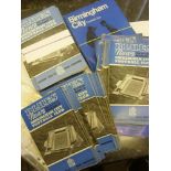 Birmingham City, a collection of 324 home football programmes from 1960/61 to 1969/70 to include,