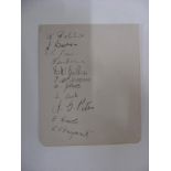 1934/35 Blackburn, a autographed album page with 11 signatures