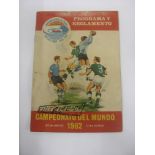 World Cup, Chile, a small booklet/tournament programmes as published on behalf of Cemento