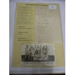 Autographs, Cricket, 1933 West Indies Tour of England, a page of 15 signatures, including Valentine,