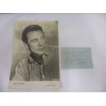 Film Memorabilia, 1944, Gary Cooper, a signed album page by Gary, together with a promotional